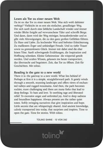 E-book reader Tolino Shine 5, 16GB, 6 inch, E Ink Carta, e zezë