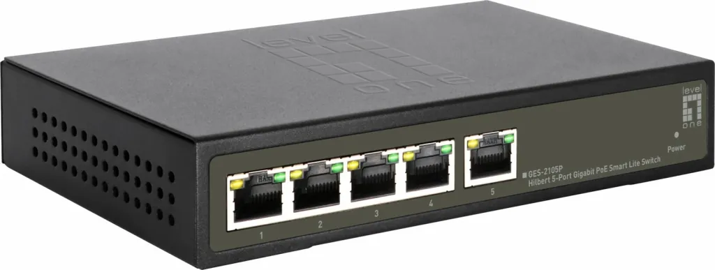 Switch LevelOne Hilbert 5-Port Gigabit PoE Smart Lite, 60W PoE - 4