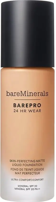 Fondatinë për femra bareMinerals BarePro 24HR Wear Skin-Perfecting Matte Liquid Foundation SPF20 Light 28 Neutral, 30ml