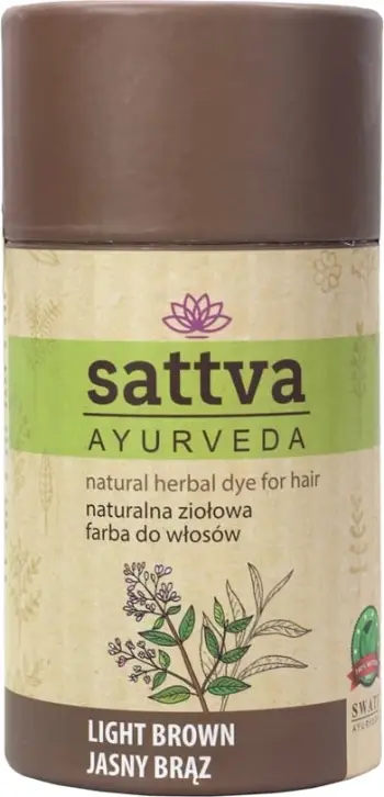 Ngjyrë për flokë për femra Sattva Natural Herbal Dye Light Brown 150g