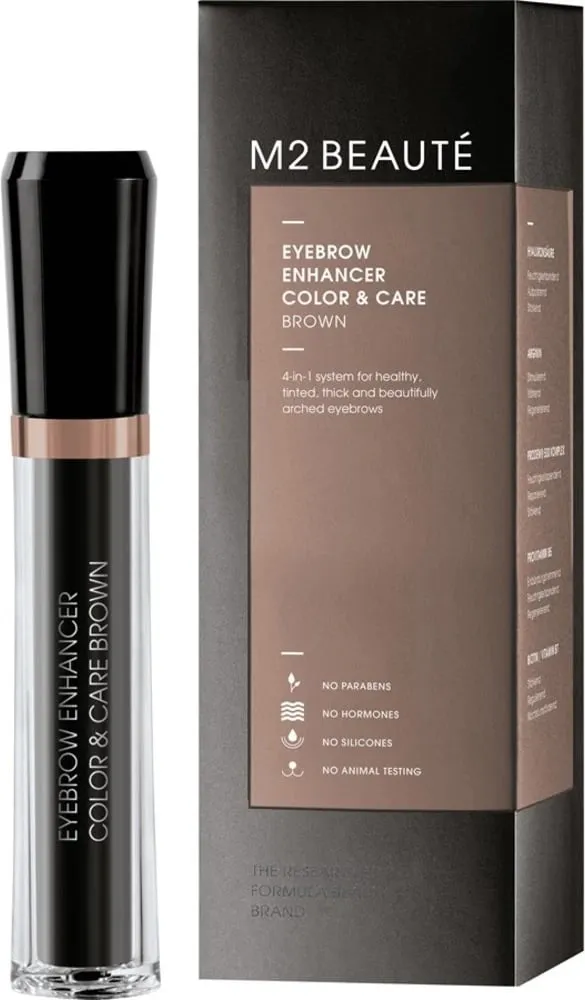 Xhel për vetulla M2 BEAUTE Eyebrow Enhancer Color & Care Brown 6ml - 1