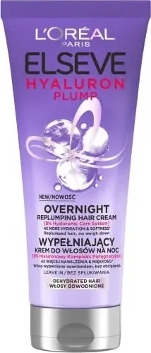 Krem për flokë L'Oreal Paris Elseve Hyaluron Plump Leave-In Night Hair Filling për femra 200ml