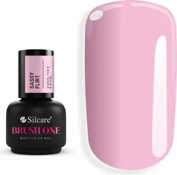Xhel ndërtues për thonj Silcare Brush One Bottle Gel për femra Sassy Flirt 15g