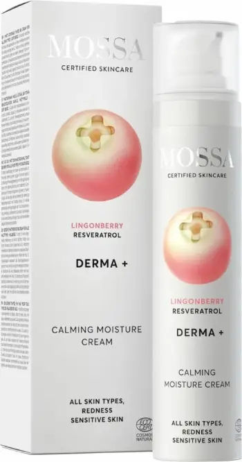 Krem hidratues për femra MOSSA Derma+ Soothing Moisturizing Cream me Lingonberry dhe Resveratrol, 50ml
