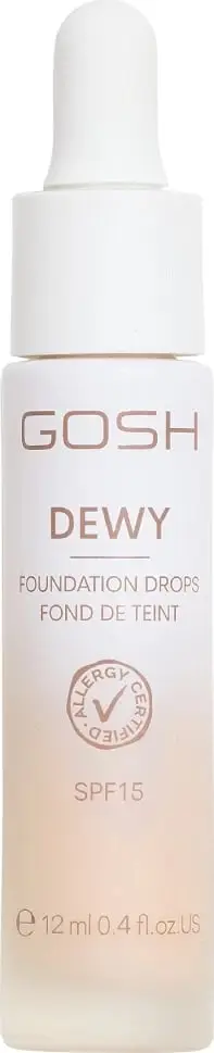 Fondatinë Gosh Dewy Foundation Drops 002 Porcelain për femra 12ml