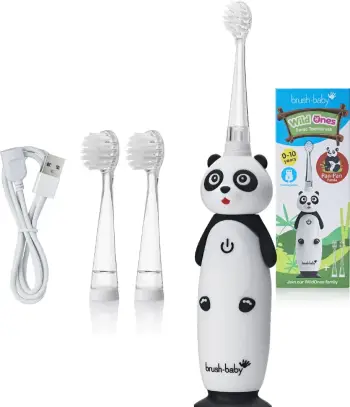 Furçë dhëmbësh sonike për fëmijë Brush-Baby WildOnes Panda, 1 copë