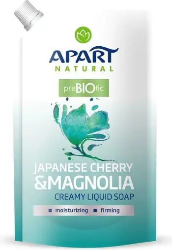 Sapun i lëngshëm Apart Natural Prebiotic Refill Creamy Liquid Soap Japanese Cherry & Magnolia 400ml