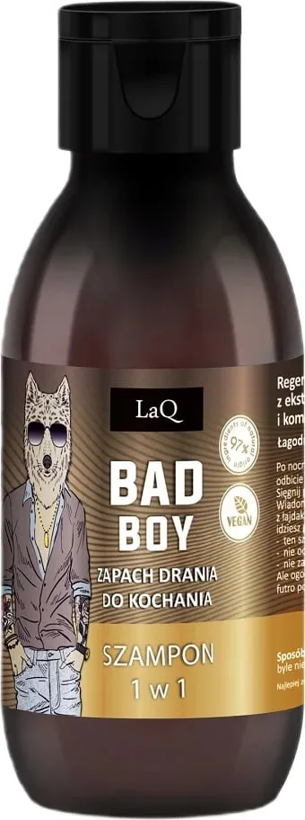 Shampon për burra LaQ Bad Boy mini regenerating shampoo 1w1, 100ml - 1