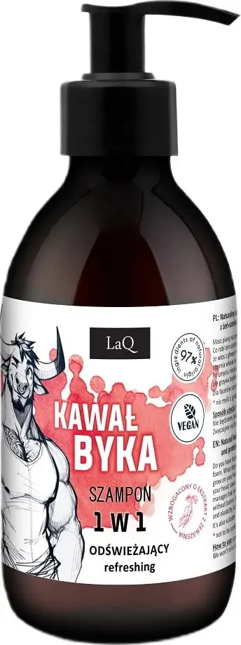 Shampon për meshkuj LaQ Refreshing Hair Shampoo 1w1 Bull's Piece 300ml