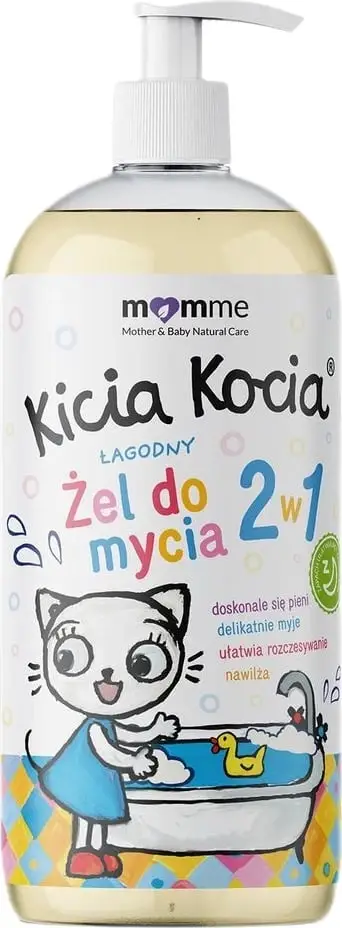 Xhel dushi dhe shampon për fëmijë MomMe Kicia Kocia Gentle 2-në-1, 500ml