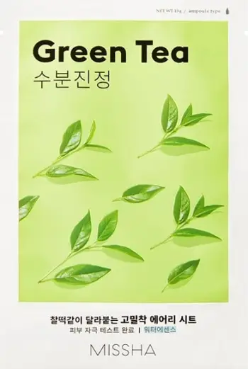 Maskë për fytyrë Missha Green Tea (Airy Fit Sheet Mask), 19 g