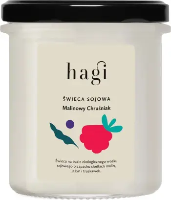Qiri aromatik Hagi Raspberry Custard, 215 ml, dyllë soje, aromë frutash