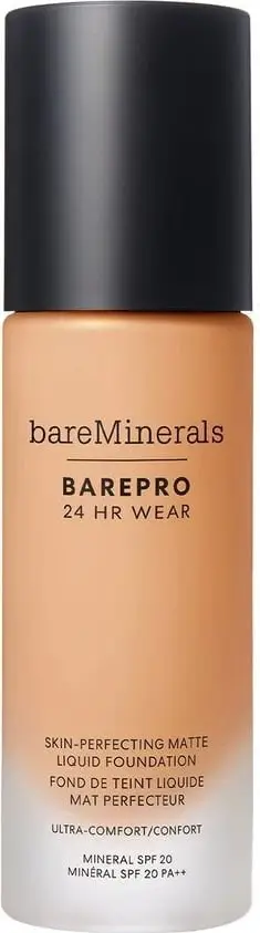 Fondatinë e lëngshme për femra bareMinerals BarePro 24HR Wear Skin-Perfecting Matte Liquid Foundation SPF20 Medium 30 Warm, 30ml