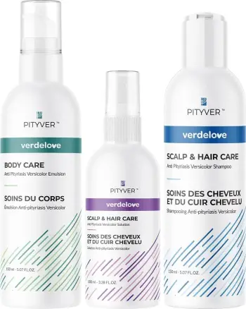 Set dermokozmetik Pityver, për Pityriasis Versicolor, shampo dhe emulsion trupi