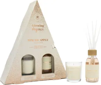 Set shkopinj aromatik dhe qiri aromatik La Casa de los Aromas Glowing Elegance, mollë dhe kanellë, 2 copë