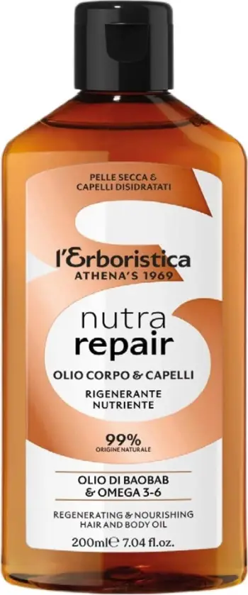 Vaj për trup dhe flokë L'Erboristica Nutra Repair për femra, 200ml