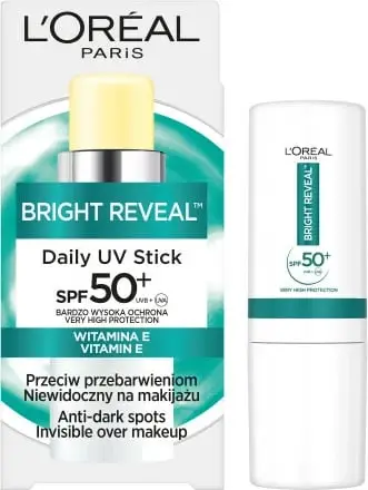 Krem mbrojtës në stik L’Oréal Paris Bright Reveal, SPF 50+, 9 ml