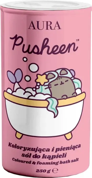Kripë për banjë me ngjyra dhe shkumë Pusheen për fëmijë, 250g