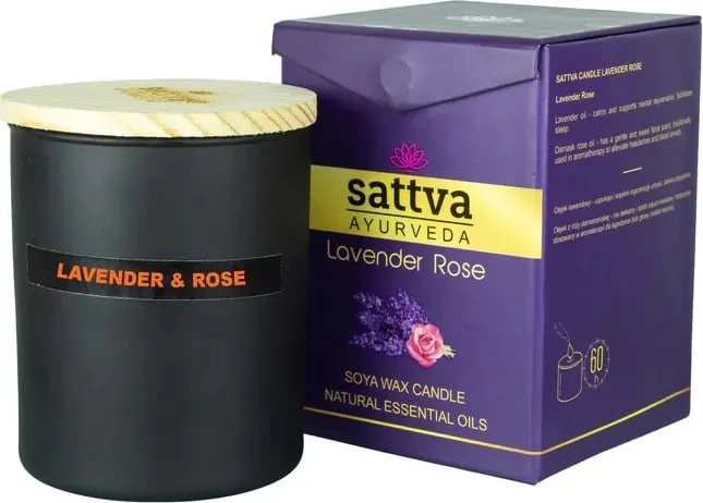 Qiri soje Sattva Lavandë dhe Trëndafil Indian 200g - 1