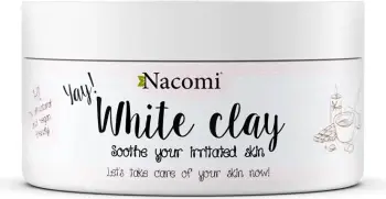 Maskë për fytyrë Nacomi Argjilë e bardhë për femra, 50g