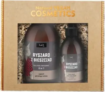 Set për meshkuj LaQ Ryszard from Bieszczady Black Matte, 500ml + 150ml