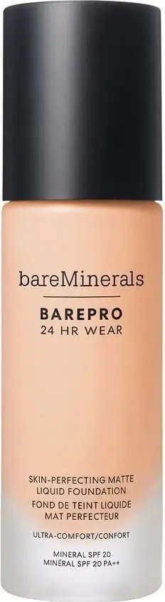 Fondatinë e lëngshme bareMinerals BarePro 24HR Wear Skin-Perfecting Matte Liquid Foundation SPF20 Fair 12 Cool 30ml