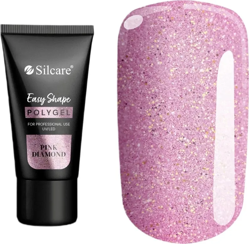 Polygel për thonj Silcare Easy Shape për femra Pink Diamond 30g - 1