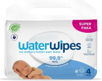 Peceta të lagura WaterWipes BIO, me bazë uji, 60 copë x 4
