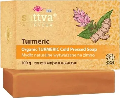 Sapun natyral Sattva Organic Cold-Processed Turmeric 100g - 1