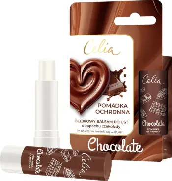Balsam për buzë Celia Oil Lip Balm Chocolate për femra, çokollatë, 4g