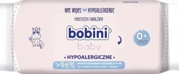 Shkresa të lagura Bobini Baby, hipoalergjike, 60 copë, për foshnje dhe fëmijë
