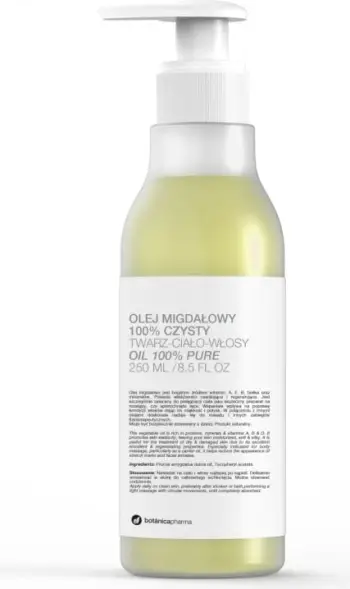 Vaj bajame Botanica BOTANICAPHARMA Pure, fytyrë trup dhe flokë, pompë, 250ml