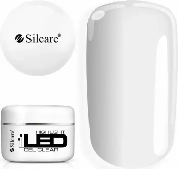 Xhel ndërtues për thonj për femra Silcare High Light LED Clear transparent 100g