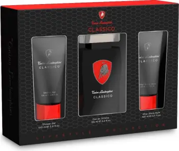 Set Eau de Toilette për meshkuj Tonino Lamborghini Classico, 125ml + aftershave balm 100ml + shower gel 100ml