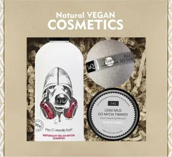 Set kozmetike natyrale LaQ Get Yourself Together Dog, 300ml shampon & gel, 40g shkumë fytyre, 120g bombë për banjë