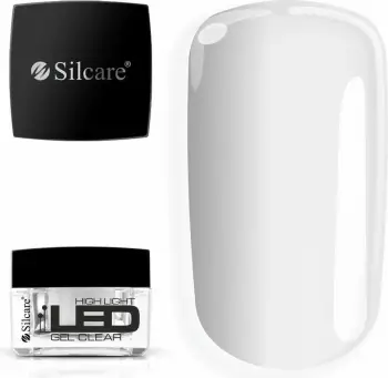 Xhel ndërtues për thonj Silcare High Light LED Clear One-Phase për femra, transparent, 30g