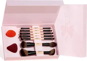 Set furça make-up dhe sfungjerë për femra JESSUP Peach Dust Perfection Beauty Kit T506, 9 copë