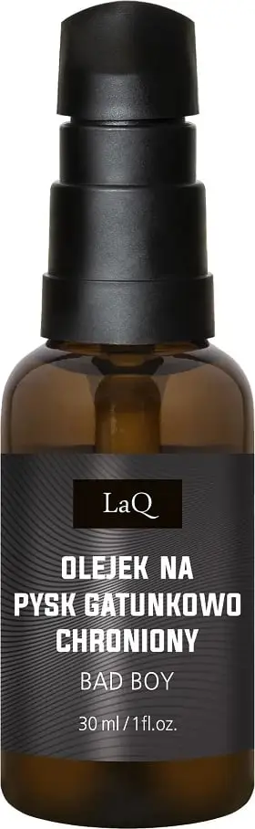 Vaj për mjekër dhe fytyrë LaQ Bad Boy Black për meshkuj 30ml