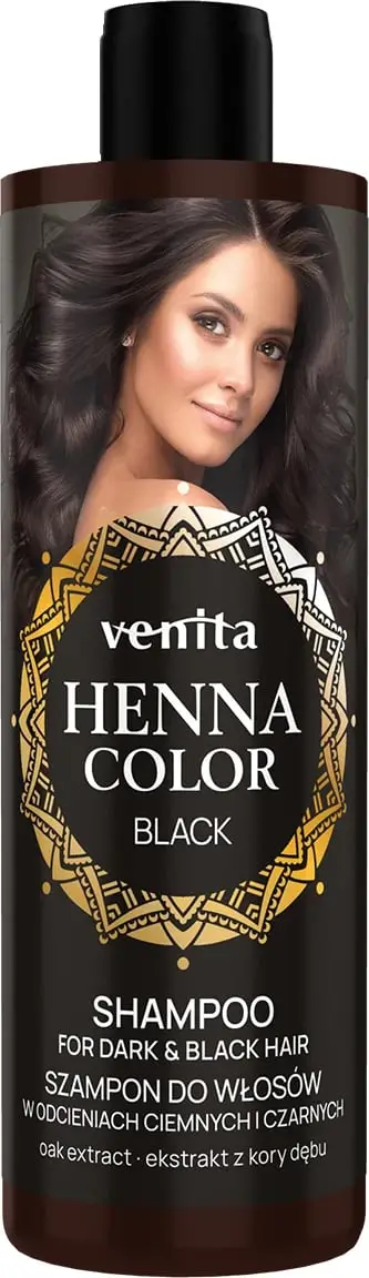 Shampo ngjyruese VENITA Henna Color, 300ml, për flokë, e zezë