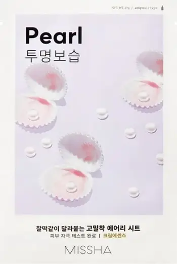 Maskë fytyre për femra Missha Airy Fit Sheet Mask Brightening me ekstrakt të perlës, 19ml