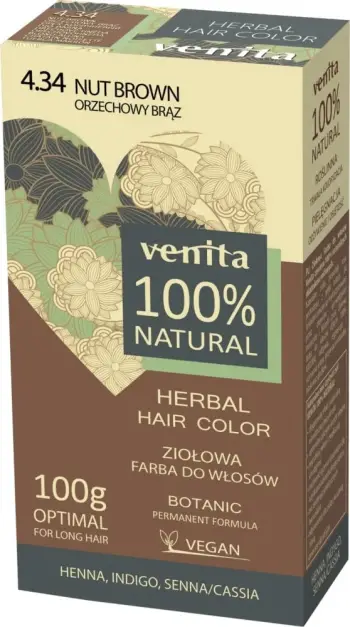 Ngjyrë për flokë Venita Herbal, 4.34, e kaftë