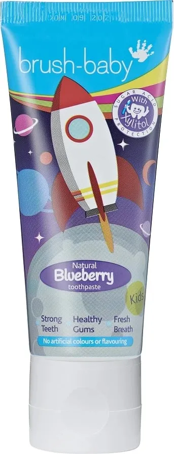 Pasta dhëmbësh për fëmijë Brush Baby Rocket, boronicë, 50ml - 1