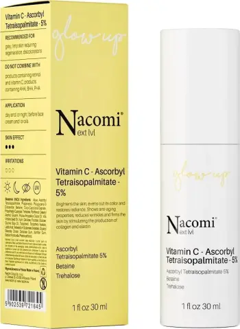 Serumi për fytyrë Nacomi Next Level Vitamin C - Ascorbyl Tetraisopalmitate 5% për femra, 30ml
