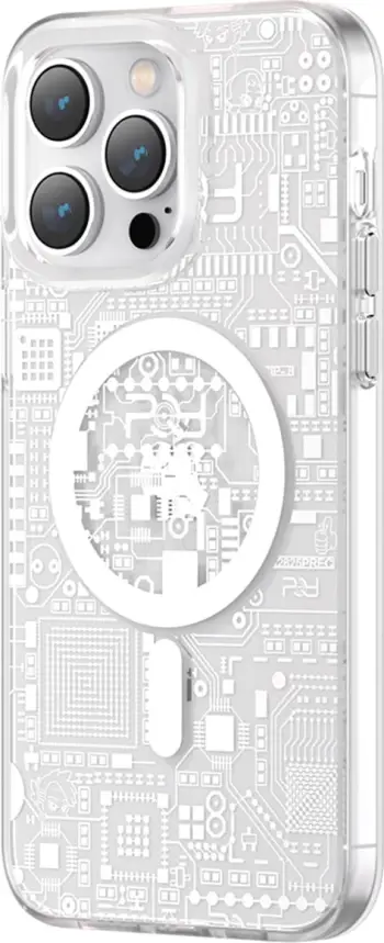 Mbështjellës Kingxbar PQY Geek Series për iPhone 14 Plus, MagSafe, argjendtë