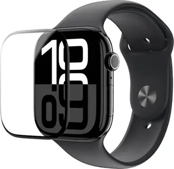 Film mbrojtës AmazingThing Radix për Apple Watch 46mm, me kornizë të zezë