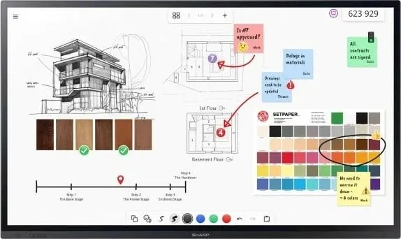 Ekran interaktiv SHARP NEC PN-LA752 75 inç, 4K UHD, multi-touch, IPS - 1