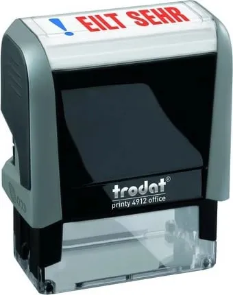 Vulë zyre Trodat Printy 4912, EILT SEHR, e zezë/gri - 1