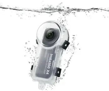 Kuti zhytjeje Insta360 X4 Invisible Dive Case, për kamera 360°, transparente