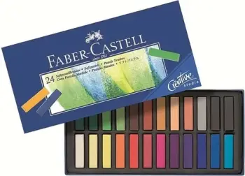 Set pastelësh të butë Faber-Castell Mini Soft Pastels, 24 ngjyra