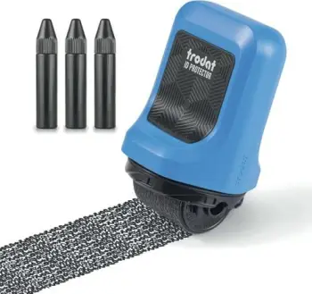 Roller për mbrojtje identiteti Trodat Stempel, 3 rimbushje, ngjyrë kaltër